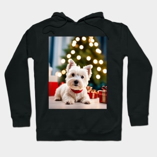 West Highland White Terrier with Christmas Gifts Hoodie